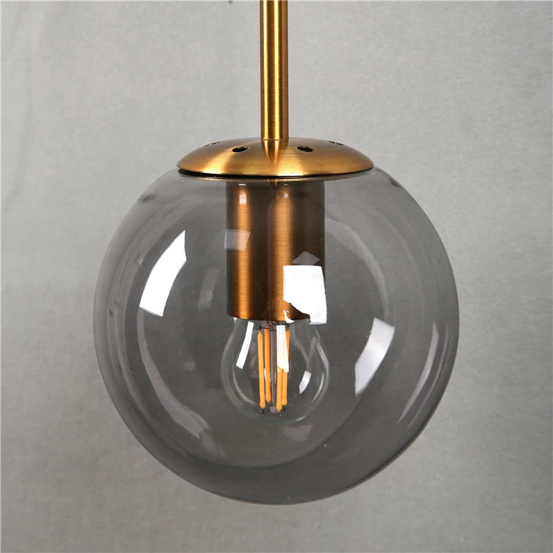 applique murale led vintage post-moderne boule de verre nordique