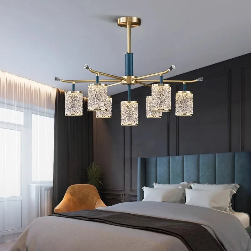 lustre moderne de luxe à led pour éclairage intérieur