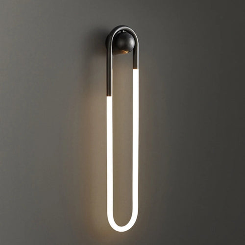 Moderne minimaliste Ellipse applique murale LED lumière or noir cuivre applique luminaire pour salon chambre allée escaliers applique décor à la maison