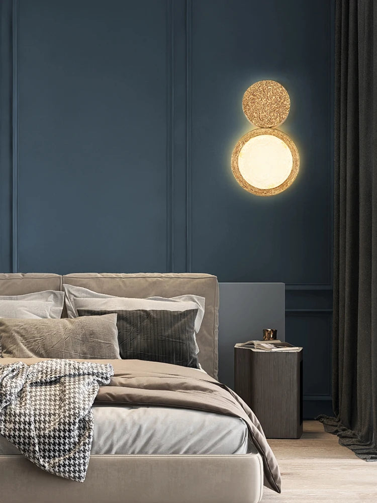 applique murale led en cuivre avec miroir magique décoratif
