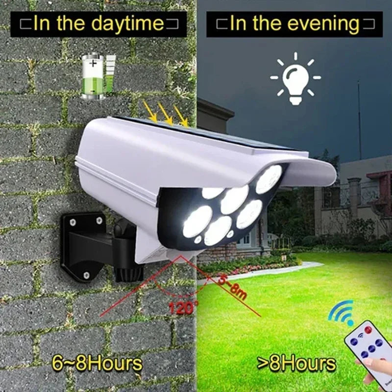 lumière sécurité solaire extérieure capteur mouvement projecteur 77led étanche