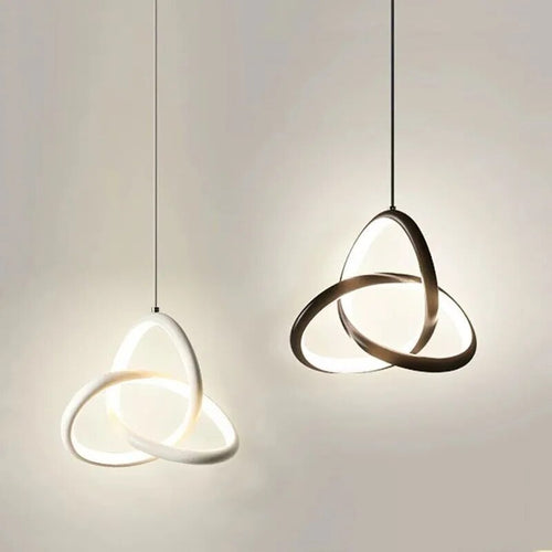 Suspension LED en forme de cercle rotatif