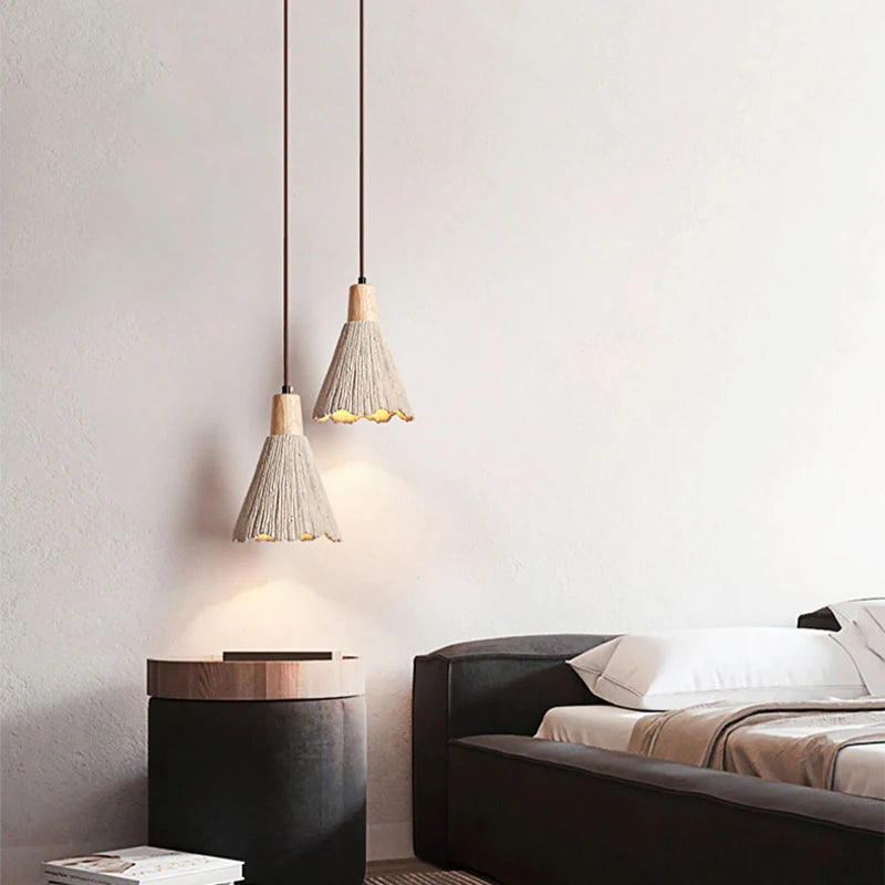 suspension Japonais Wabi Sabi créatif chez l'habitant Studio lumières nordique minimaliste Restaurant chambre Micro ciment Led