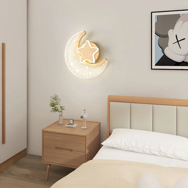 Applique murale led nordique étoile lune décoration intérieure