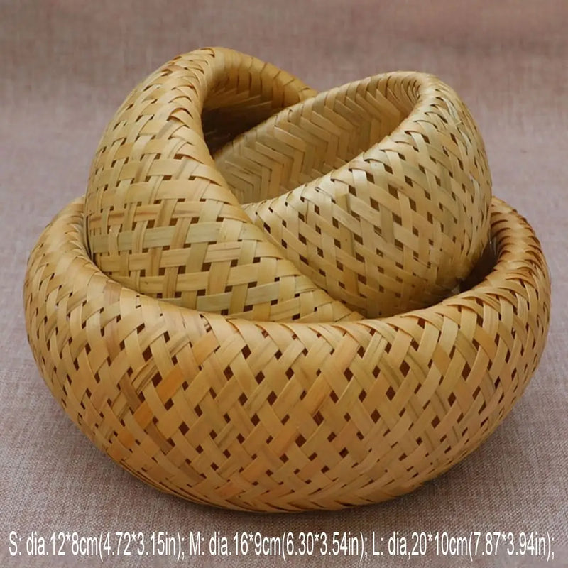 panier rond pour rangement légumes bonbons collations et outils