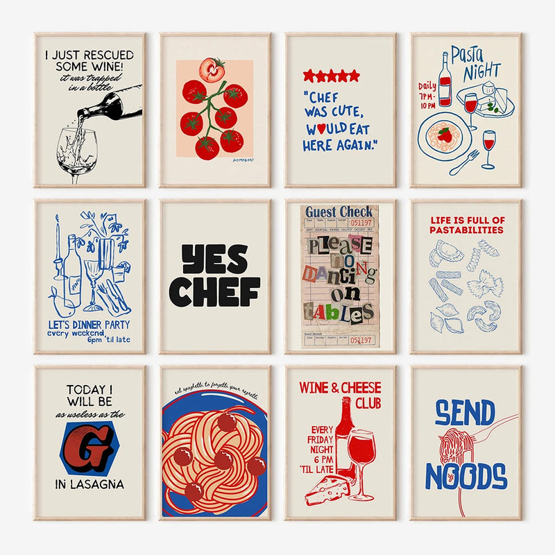 ensemble mural rétro esthétique pour décor de galerie