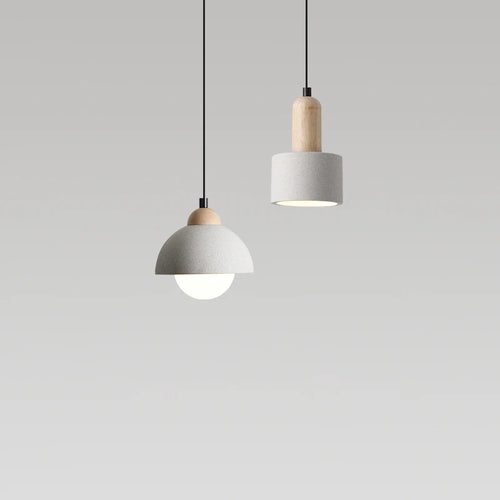 Wabi-sabi Style japonais ciment plafond lustre concepteur nordique minimaliste chambre décor chevet lampes suspendues lampes suspendues