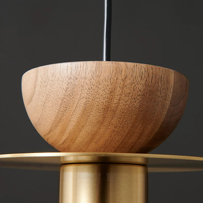 lampe suspendue moderne en bois pour bar