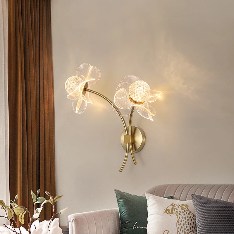 applique murale fleur pour éclairage doux et décoratif