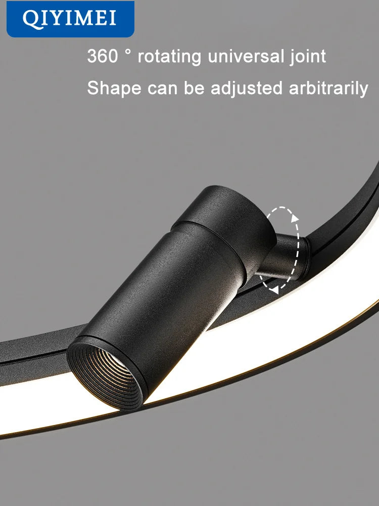 lustre led moderne avec gradation à distance et éclairage intérieur