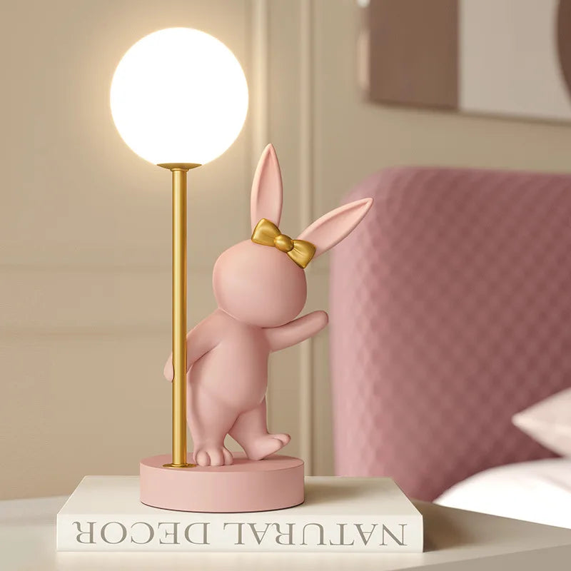 lampe de table design nordique luxe en forme de lapin