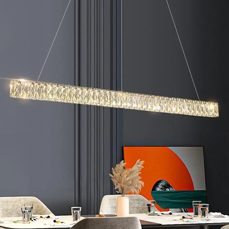 lustre moderne de luxe en cristal pour hôtel et bar