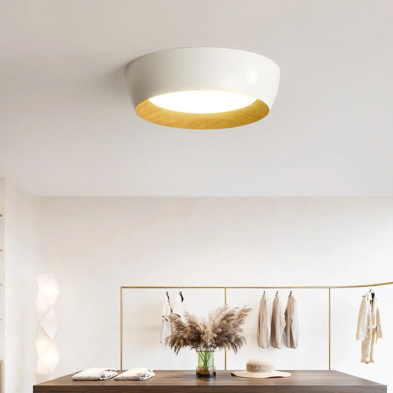 Plafonniers LED nordique pour salon chambre couloir Luminaire blanc noir gris lampe lustres e pendentes
