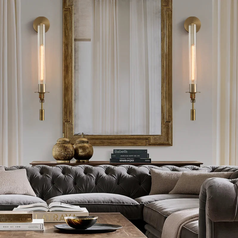 Applique murale LED modernes luminaire applique murale créative allée chambre salon décoration fond mur décor en laiton applique murale