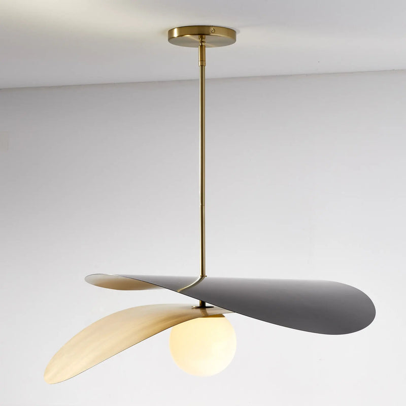 lampe suspendue en métal et verre pour boutique