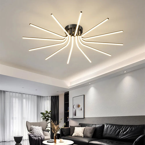 Plafonnier LED en cuivre au design moderne