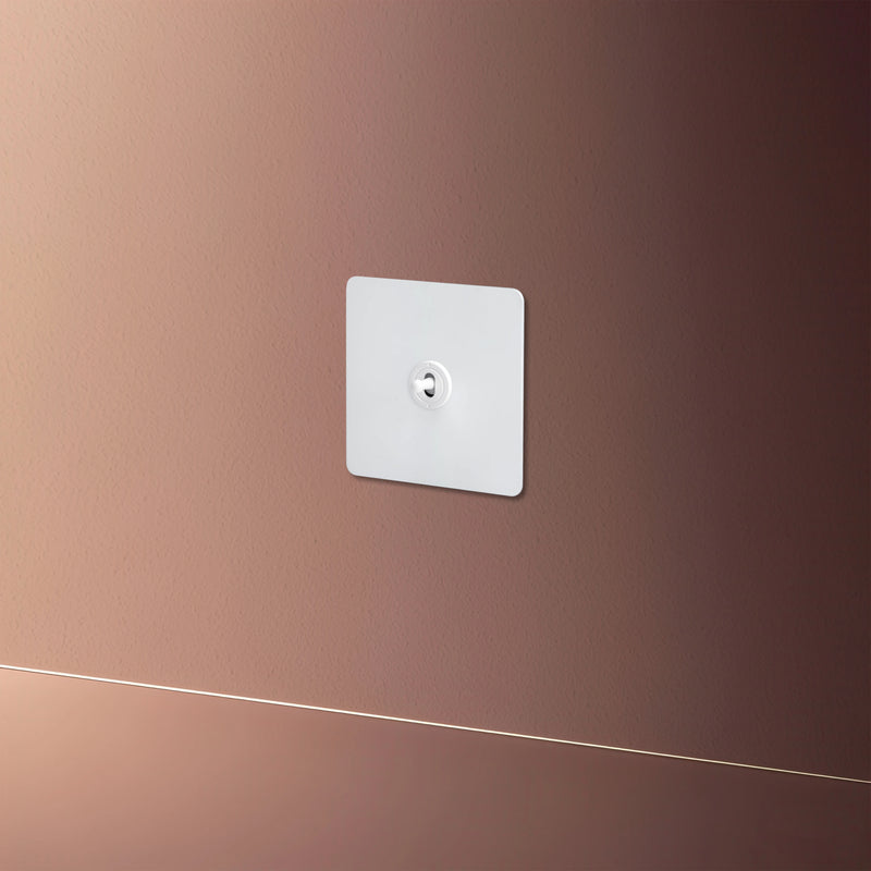 Interrupteur simple 1 voie intermédiaire switch en acier blanc mat bords arrondis