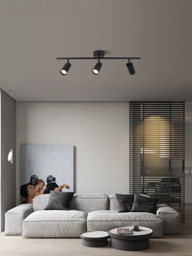 projecteur led gu10 sur rail en aluminium angle réglable