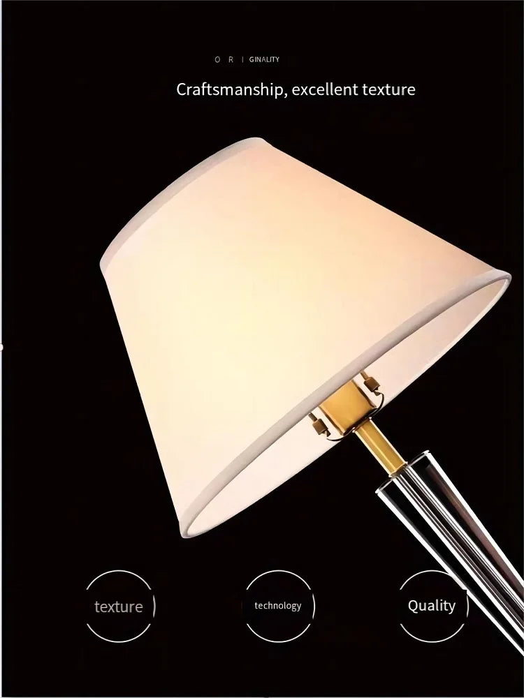 lampe de chevet en cristal tout cuivre de luxe européenne