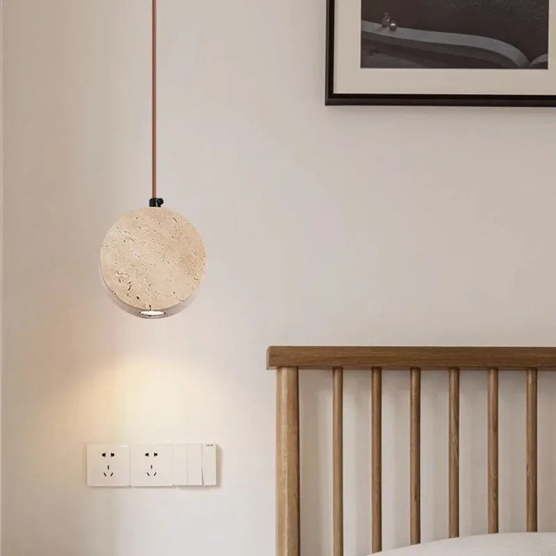 Art Designer pierre Restaurant suspension lampe de chevet salon salle à manger lampe cordon réglable marbre naturel haut de gamme