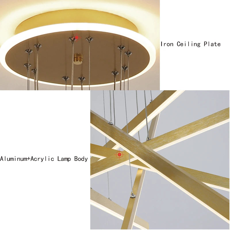 plafonnier led en aluminium design décoratif