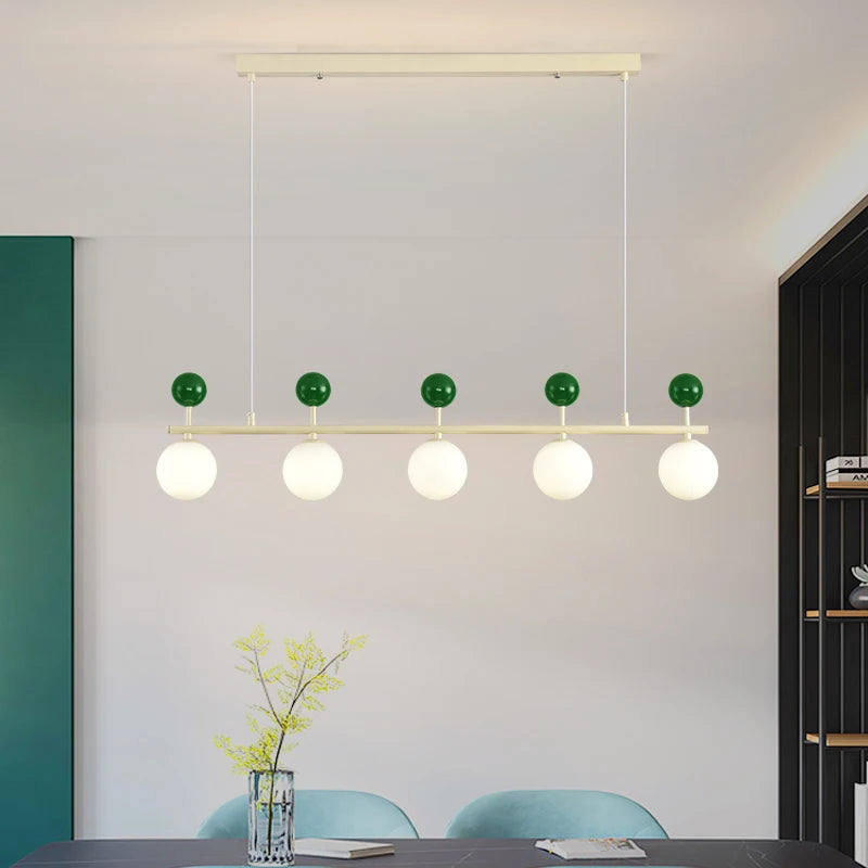 lustre en verre et métal style moderne pour éclairage dynamique
