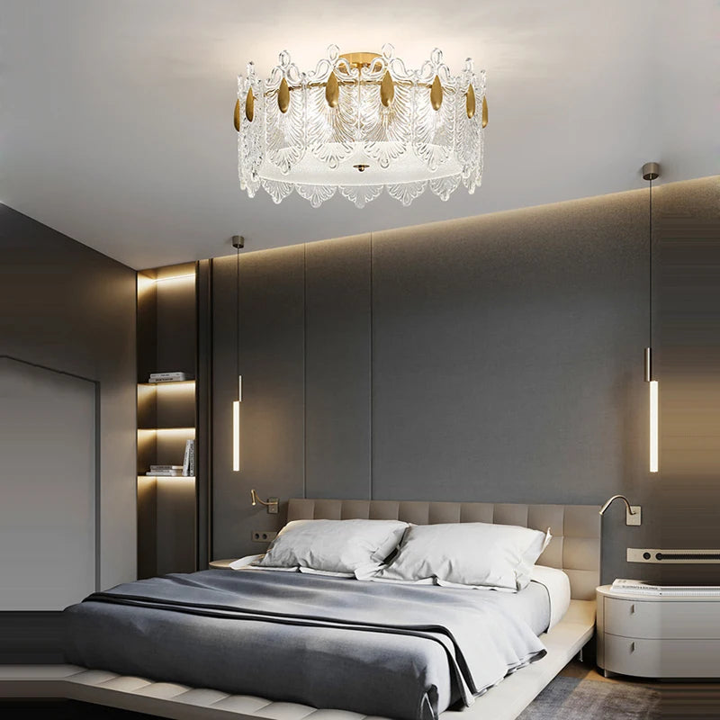 plafonnier de luxe avec lumière led et contrôle lampara