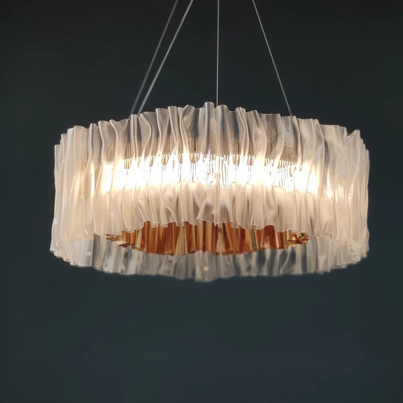 lustre acrylique pétale design italien nordique moderne éclairage art