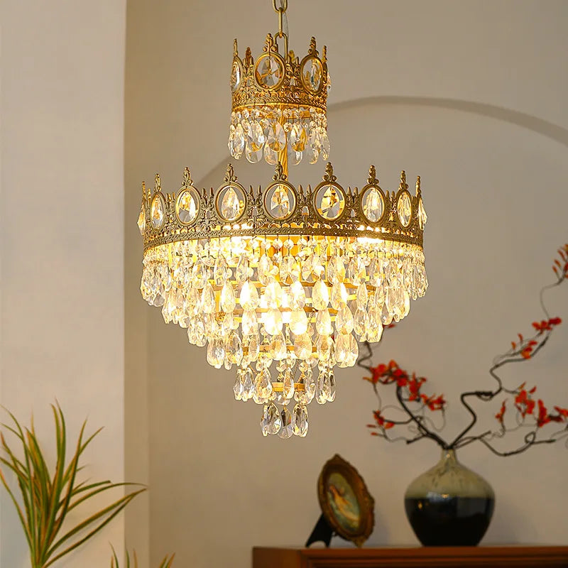 lustre en cristal k9 dimmable pour un éclairage élégant
