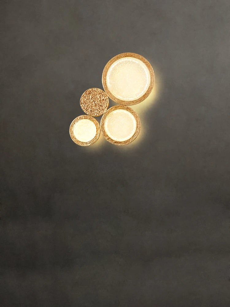 applique murale led en cuivre avec miroir magique décoratif