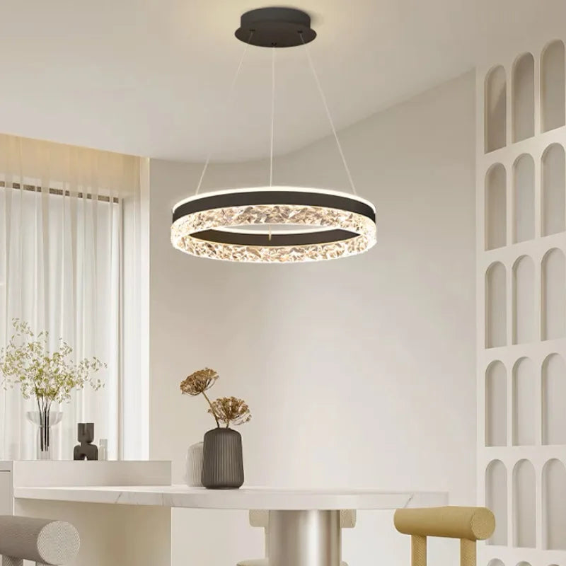 Lustre rond LED circulaire simple avec télécommande décorative