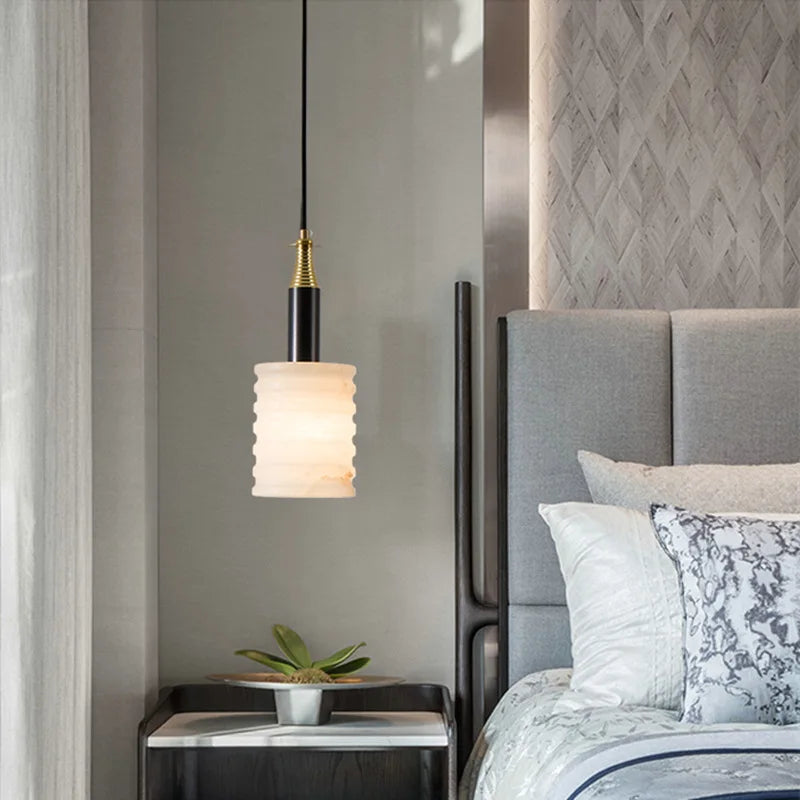 lustre en marbre chinois style minimaliste moderne pour restaurant et bar