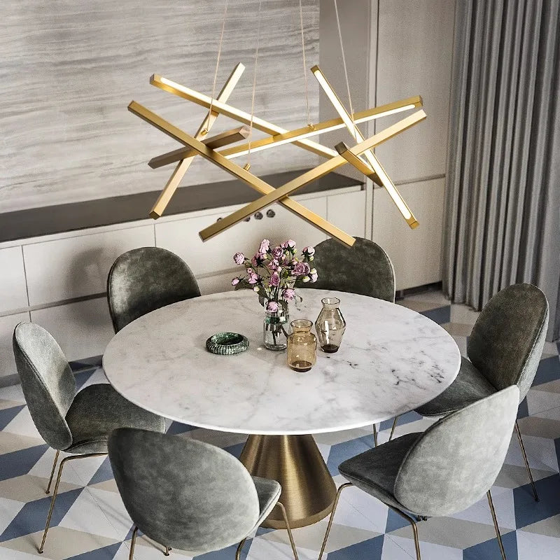 lustre led moderne simple pour éclairage intérieur
