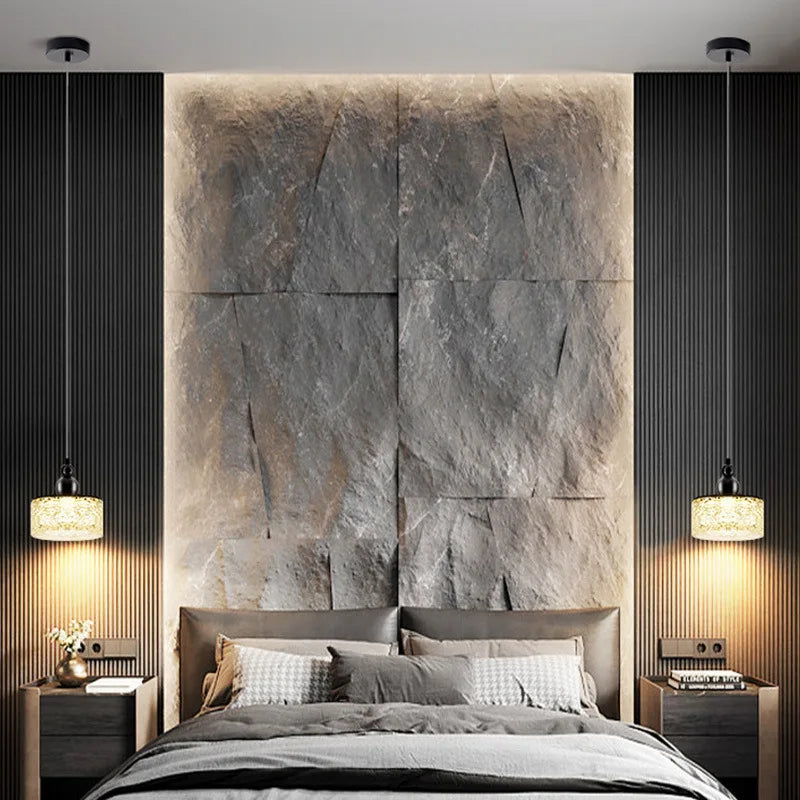 lustre led style en résine et métal ajustable