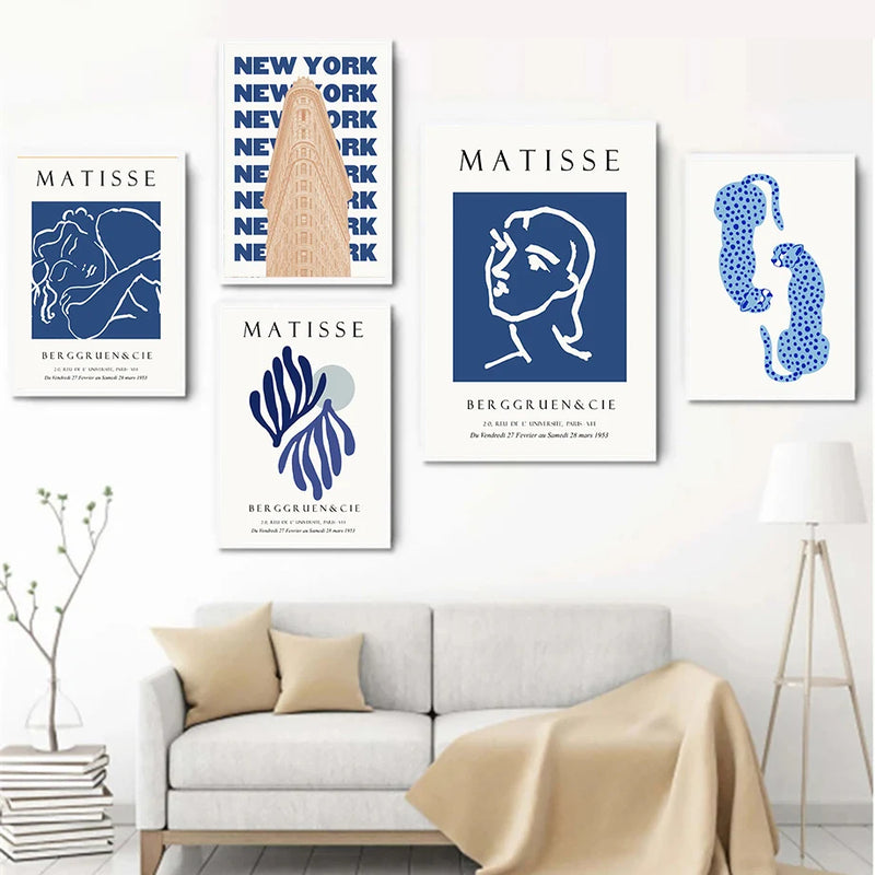 art mural abstrait corps et feuilles léopard décoration moderne