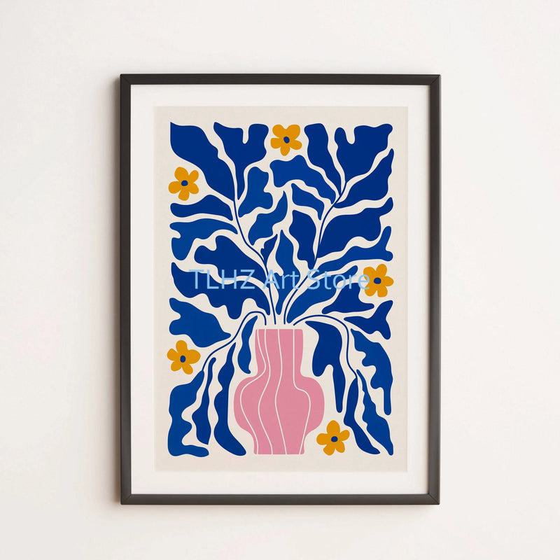 affiches décoratives avec citations de fleurs colorées et chiens amusants