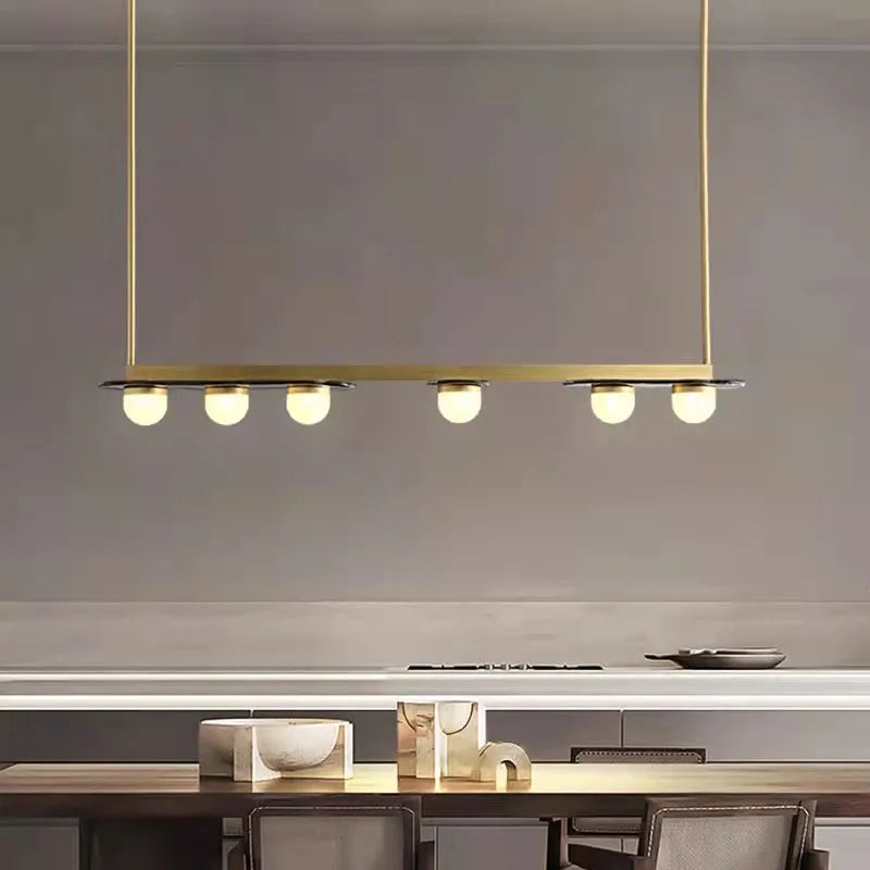 lustre led art déco style en verre suspendu