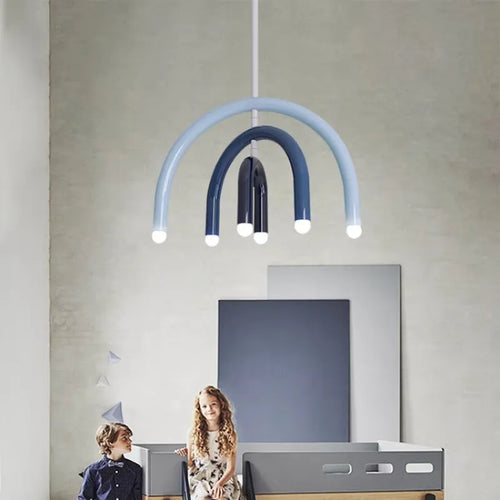 Lustre arc-en-ciel de styliste italien en forme de U