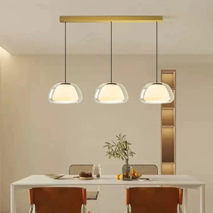 Suspension LED en verre minimaliste en forme de gelée