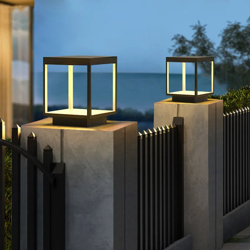 lampe extérieure led moderne et imperméable pour décoration jardin