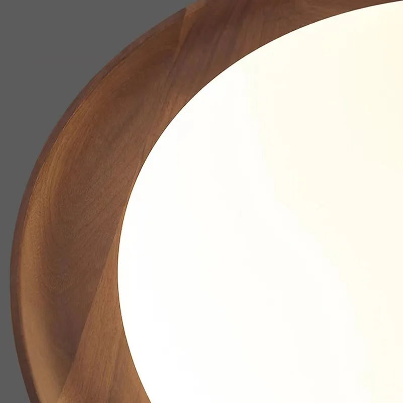 plafonnier wabi-sabi spectre complet led en bois massif rondin