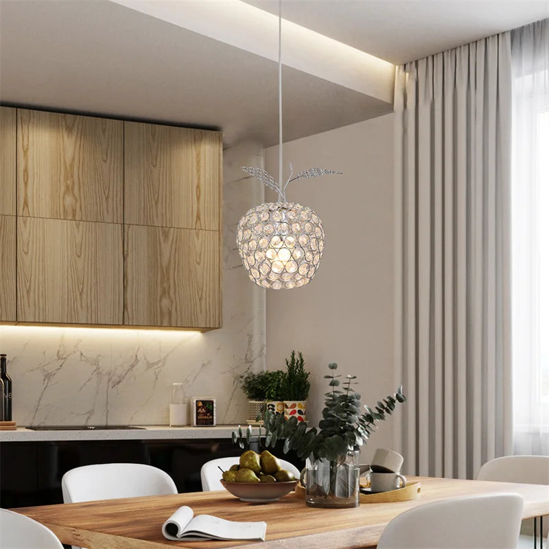 lustre moderne en cristal luminaire suspendu pour décoration intérieure