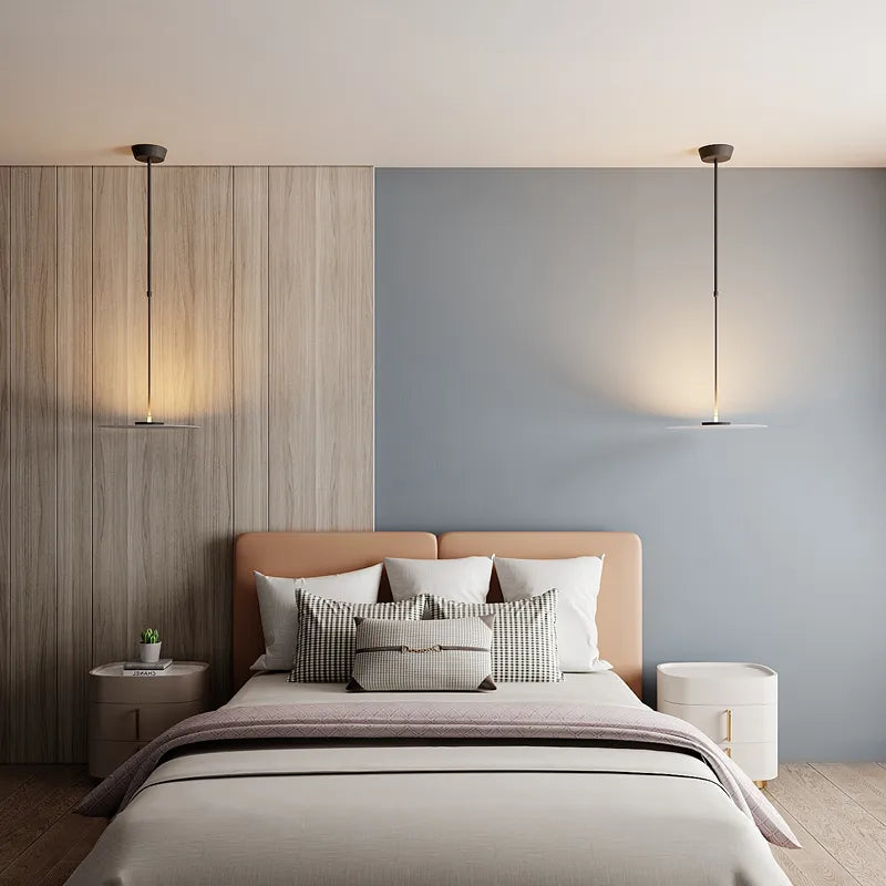 Nordique rond salle à manger lustre moderne chambre chevet soucoupe volante suspension lampe suspendue bar mode luminaire