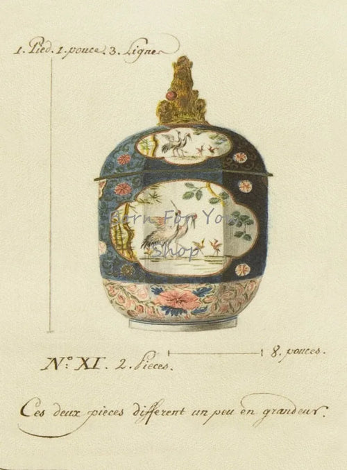 pot en porcelaine vintage pour décoration et cadeaux artistiques