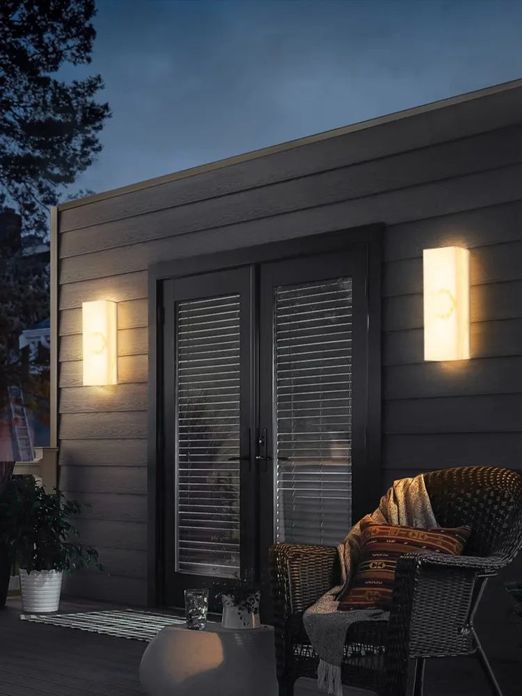 applique murale led étanche pour intérieur et extérieur géométrique