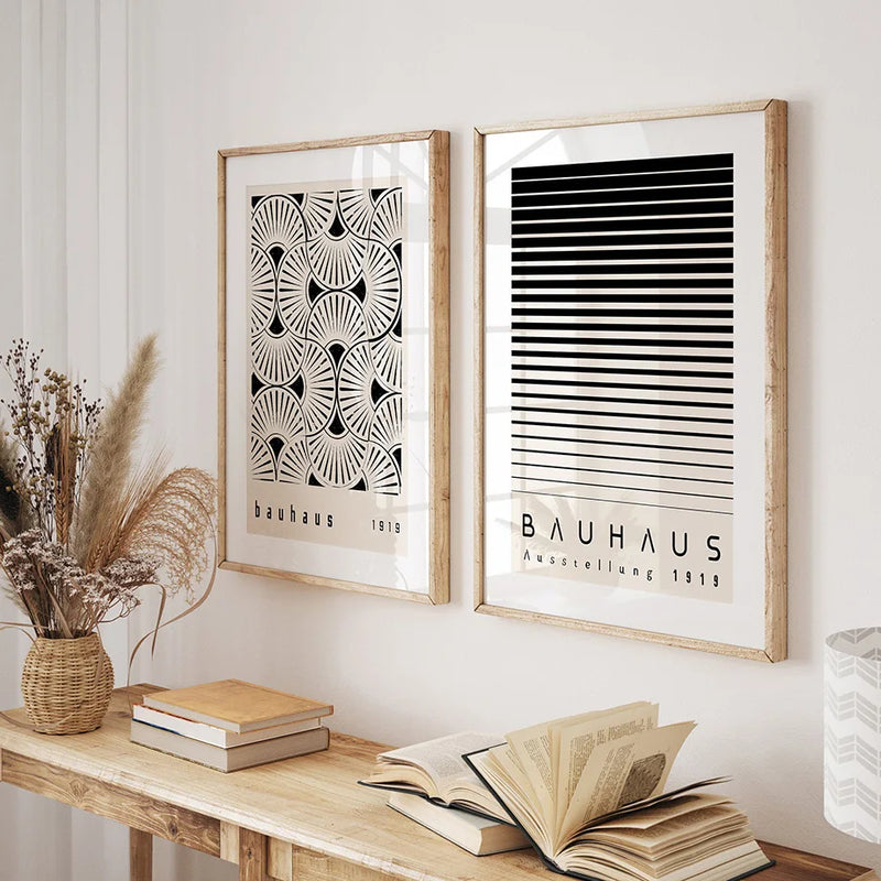 affiches abstraites boho géométriques nordiques pour décoration intérieure