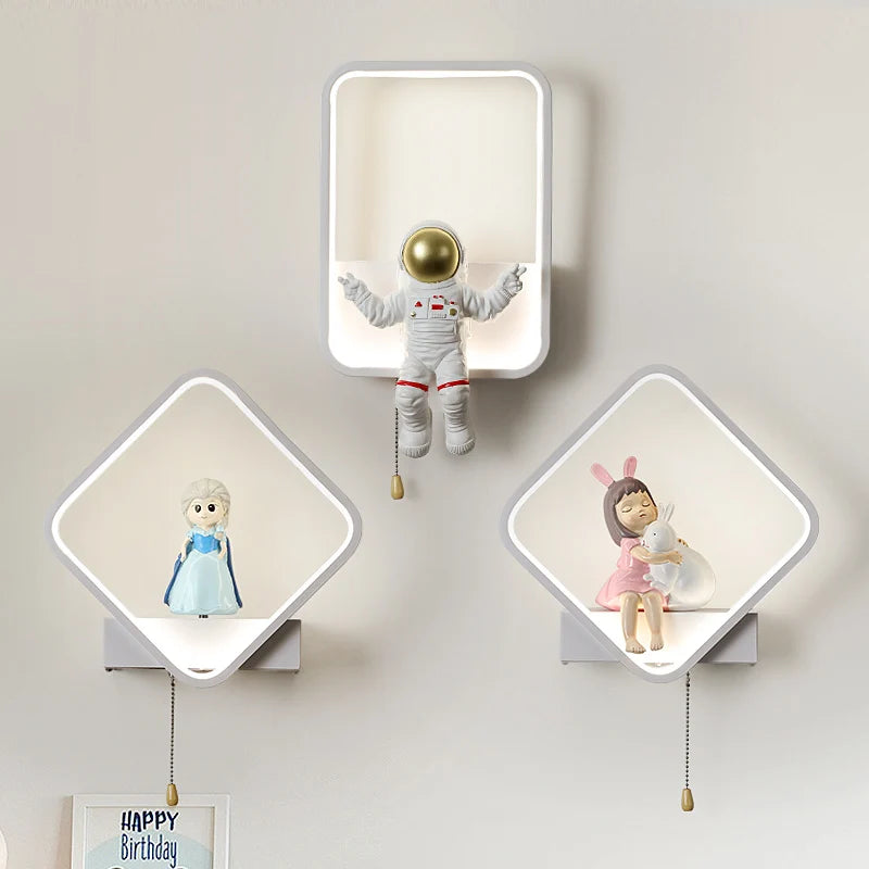 Applique murale minimaliste moderne d'astronaute nordique sans câblage