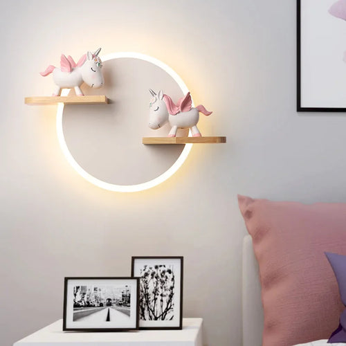 Applique murale Led nordique en forme de dessin animé