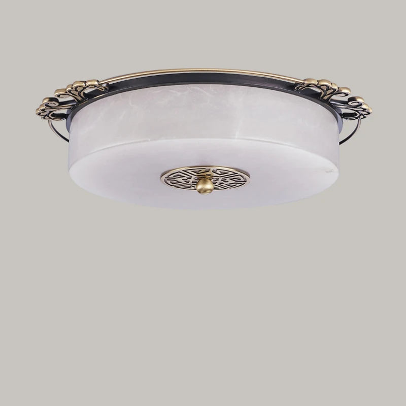 plafonnier Luxe Europe circulaire marbre Led Grand ménage chambre salon balcon couloir allée Illuminaire