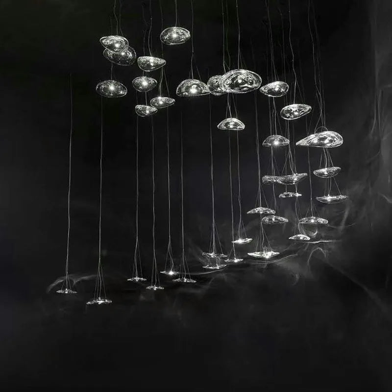 Suspension led en verre design nordic manta